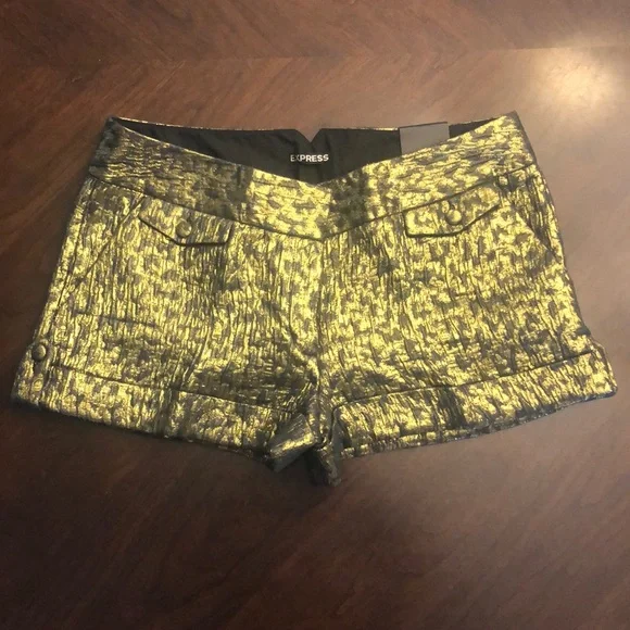 Golden Dress Shorts by Express - Picture 1 of 17